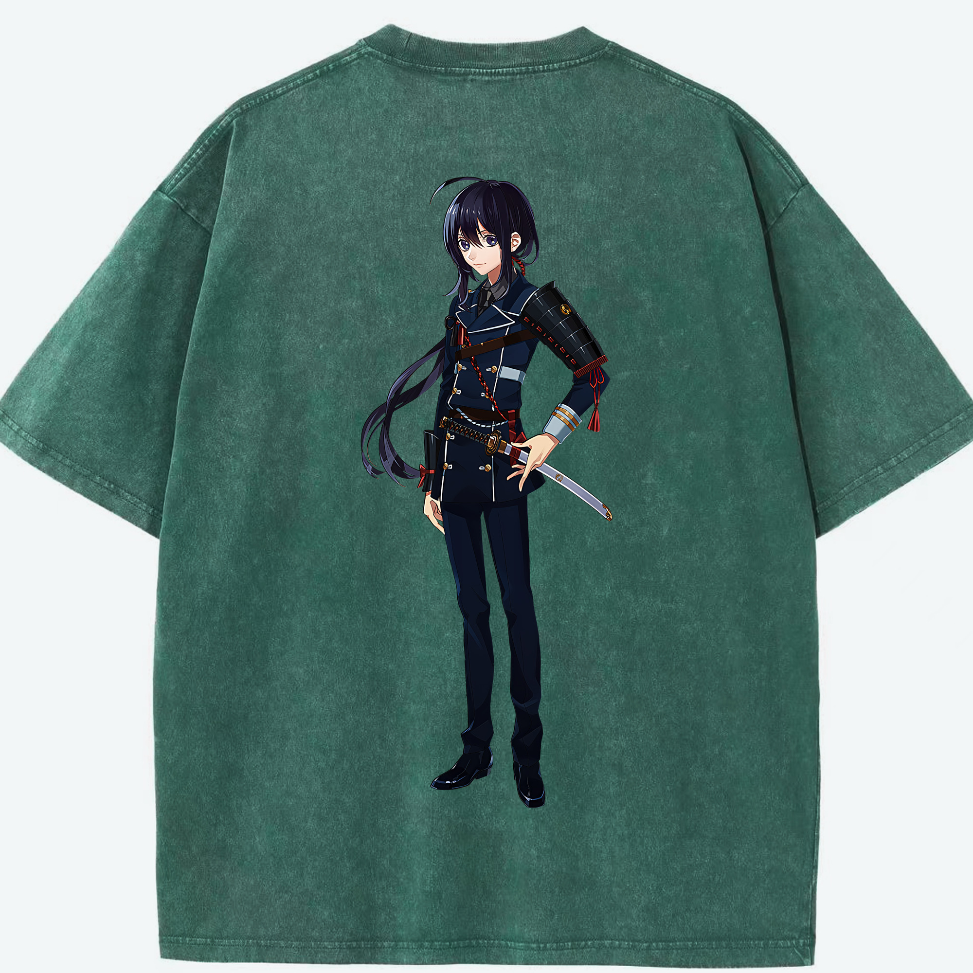 （画像用） 刀剣乱舞 Touken Ranbu 綿100% ヴィンテージ風 半袖Tシャツ（背面プリント）
